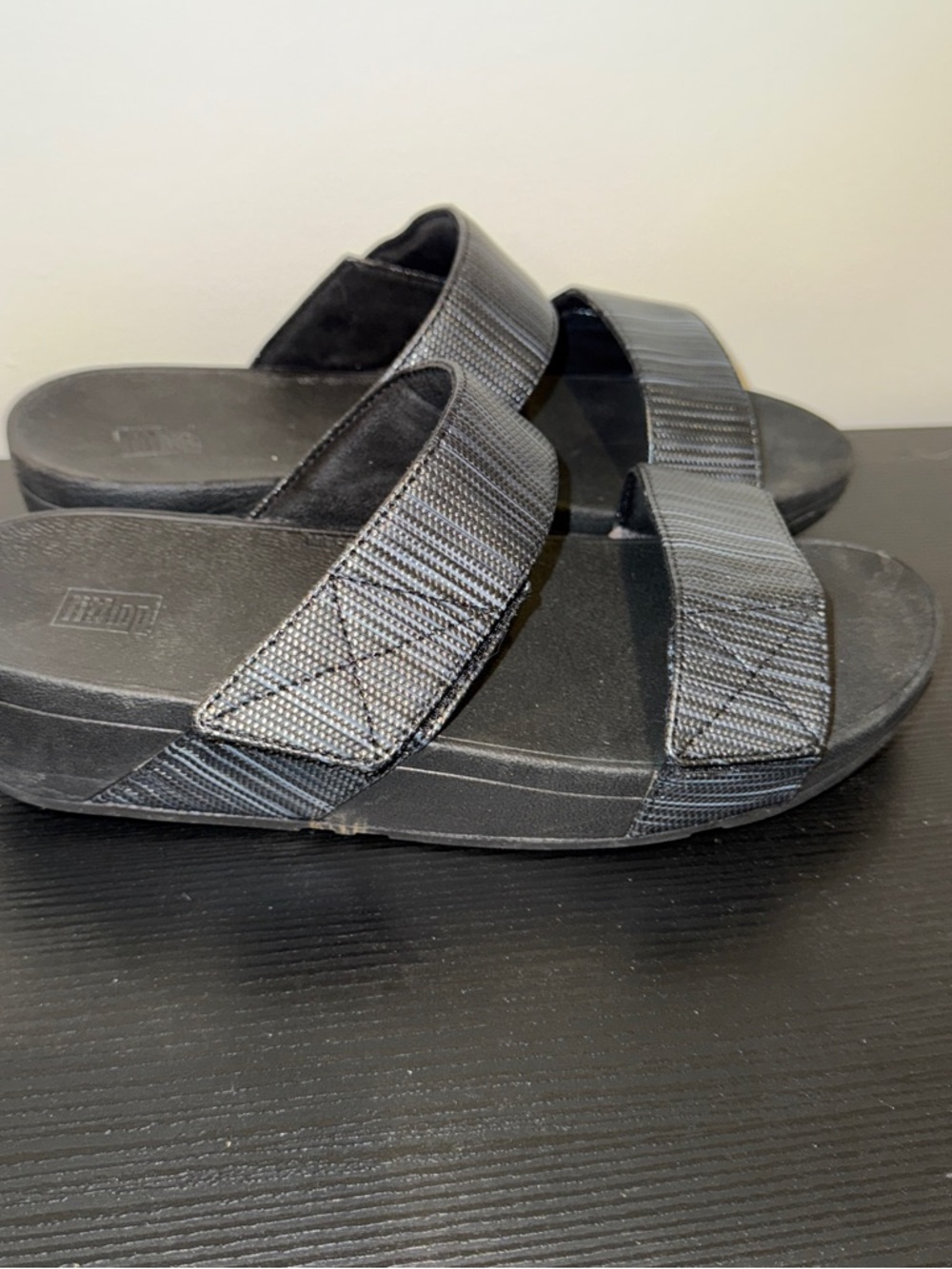 Fitflop Black Slide Sandals